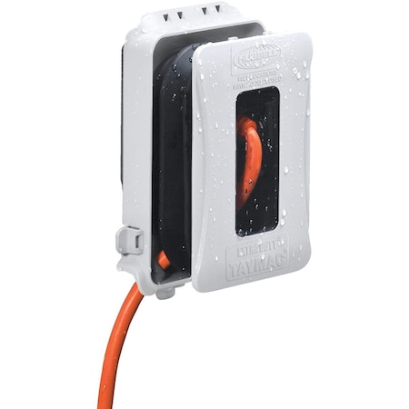 Hubbell Electrical Box Cover, 1 Gang Gang, Polycarbonate, Expandable; In-Use Cover Type ML500W
